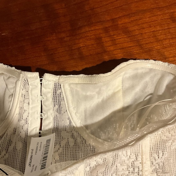 NWT Zara White Lace Bustier Top Size Small - Picture 5 of 9